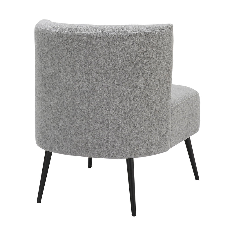 Fran - Contemporary Slipper Chair - Black / Light Gray, photo 2 of 5