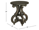 Bellamy - Round Accent End Table - Weathered Pine