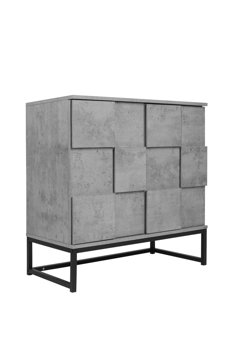2 Door Cabinet, for bedroom, cement grey, for living room, bed room