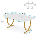 Executive Office Computer Desk For Home Office - White / Gold by HouseOfZazla