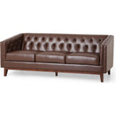 81" PU Sofa,Tufted Back,Solid Wood legs,Living Room and Study