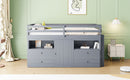 Loft Bed With 4 Drawers, Underneath Cabinet And Shelves by HouseOfZazla