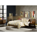 Queen Size Bed With Attached Nightstands And Hidden Storage - Pecan by Unique Piece Furniture