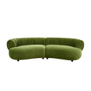 Modern Curved Sofa with Elegant Crescent Design