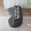 Curved Oversized Sectional Sofa With Extra Deep Seat by HouseOfZazla