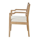 Farmhouse Dining Chairs Set of 2 with Upholstered Seats and Rattan Backrest by HouseOfZazla