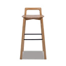 Sven 30" Modern Minimalist Low Back Wood Barstool