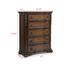 5 Drawer Chest - Brown / Coffee by Unique Piece Furniture
