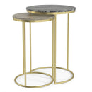 Ashley - 2 Piece Nesting Table - Gold by HouseOfZazla