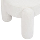 Hugo - Oval Fully Upholstered Bench - Milk Cream White by HouseOfZazla