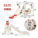4 in 1 Toddler Slide and Swing Set, Kids Playground Climber Slide Playset with Basketball Hoop,Freestanding Combination for babies
