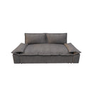 70.1" Queen Pull Out Sofa Bed, 3-in-1 Convertible Sleeper Sofa with 2 Soft Pillows,Multi-Functional Velvet Loveseat Bed,Grey