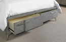 Storage Bed With Bookmatched Veneer by Unique Piece Furniture