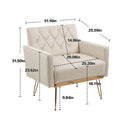 Accent Chair, leisure single sofa with Rose Golden feet