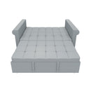 Compact Loveseat With Trundle Sleeper And Storage Pocket - Gray by Unique Piece Furniture