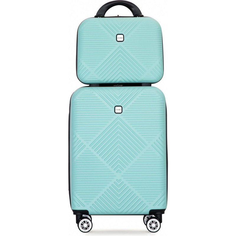 2Piece Luggage Sets ABS Lightweight Suitcase, Spinner Wheels, (20/14) LIGHT BLUE