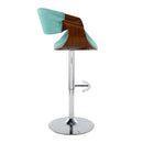 Curvo - Mid Century Modern Adjustable Barstool With Swivel With Rounded T Footrest (Set of 2) by HouseOfZazla