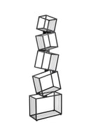 5-Tier Metal Geometric Bookshelf