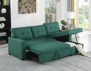 Upholstered Pull Out Sectional Sofa With Chaise by HouseOfZazla