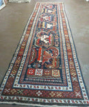 3' 7" X 14' Antique Handmade Caucasian Wool Rug Carpet Nice