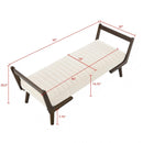 Mid-Century Bench With Wood Legs