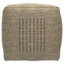 Delilah - Square Woven Pouf - Natural by HouseOfZazla