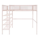 Loft Bed With 4 Tier Shelves And Storage by Unique Piece Furniture