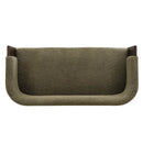48.5" Upholstered Solid Loveseat (Walnut+Green) by HouseOfZazla