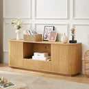 Modern Wavy TV Stand Rounded Sideboard With Storage Cabinet by HouseOfZazla