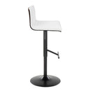 Mason - Contemporary Adjustable Barstool With Swivel With Straight T Footrest (Set of 2) by HouseOfZazla