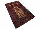 3 X 3.5 New Vintage Handmade Wool Rug Tribal Turkoman Balouch Red Prayer Rug