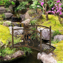 Outsunny 3.3FT Metal Arch Zen Garden Bridge with Safety Siderails by HouseOfZazla