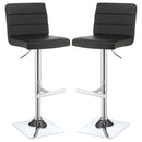 Adjustable Tufted Bar Stool (Set of 2) - Black by HouseOfZazla