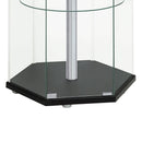 Tenley - 4 Shelf Curio Cabinet With Hexagonal Design