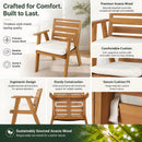 7 Pieces Acacia Wood Outdoor Dining Set