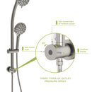 Multi Function Dual Shower Head System With 4.7" Rain Showerhead, 8 Function Hand Shower, Adjustable Slide Bar by HouseOfZazla