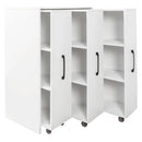 3 Tier Bookcase with Three Pulled Out Doors and Wheels by HouseOfZazla