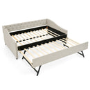 Upholstered Daybed With USB Charging & Pull Out Bed by HouseOfZazla