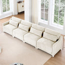 Elegant Sofa With Ergonomic Design And Lumbar Pillows by HouseOfZazla