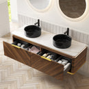 DIPA 60" Bathroom Vanity & Sinks, Floating Plywood Storage Cabinet