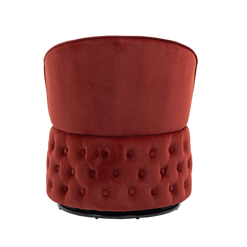 360 Degree Swivel Cuddle Barrel Accent Sofa Chairs, Round Armchairs with Wide Upholstered, Fluffy Velvet Fabric Chair for Living Room, Bedroom, Office, Waiting Rooms