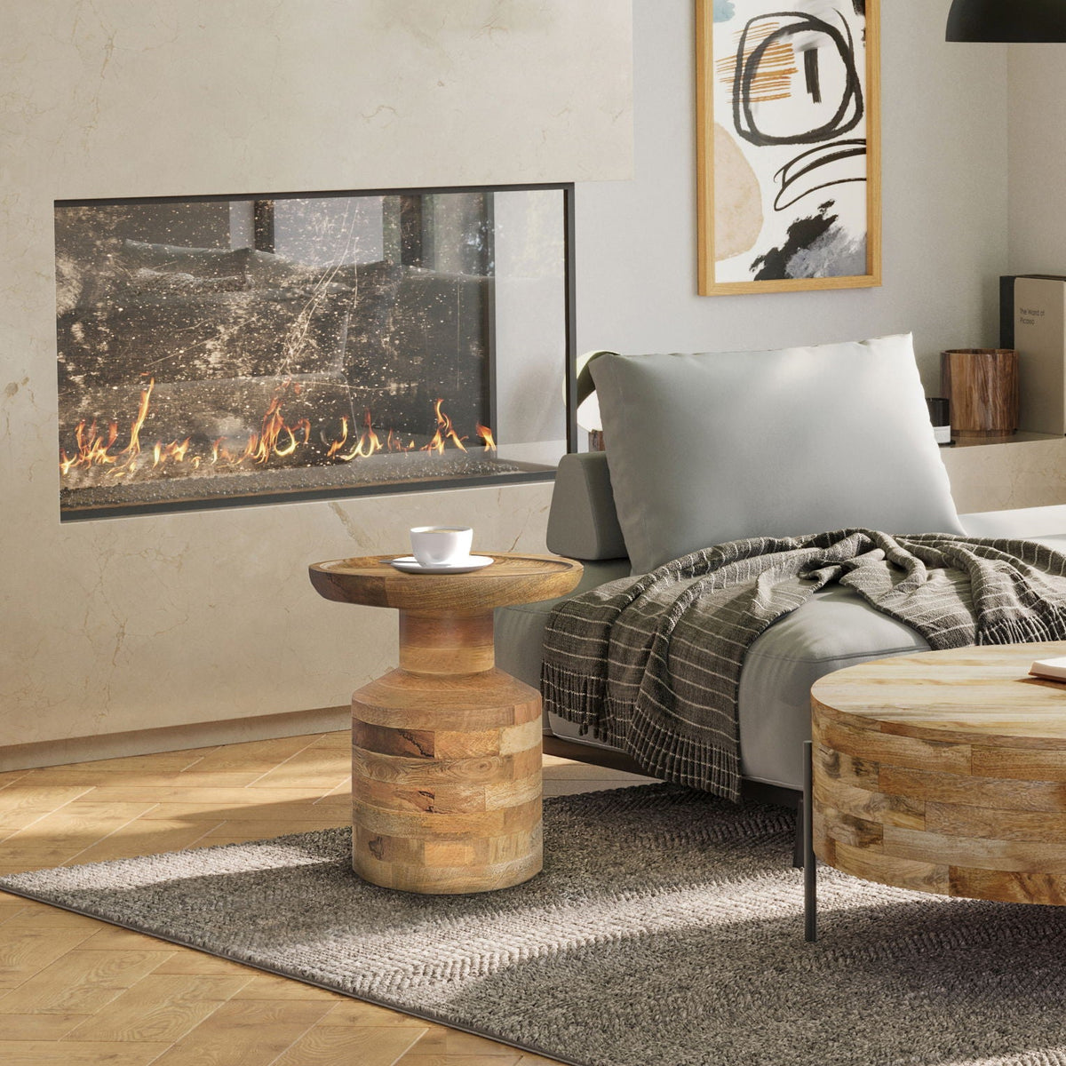 Haynes - Handcrafted Wooden Accent Table, photo 18 of 32