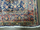 3'7" X 10' Antique Handmade India Floral Oriental Wool Runner Rug Organic Blue