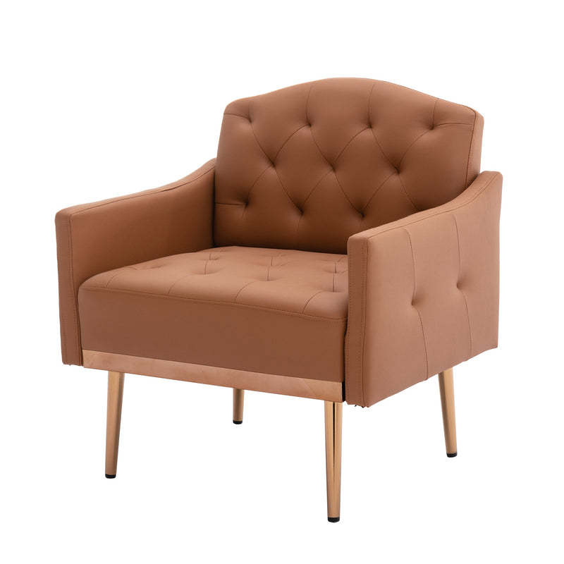 Accent Chair, leisure single sofa with Rose Golden feet