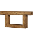 Console Table With 2 Tier Storage, U Shaped Base by HouseOfZazla