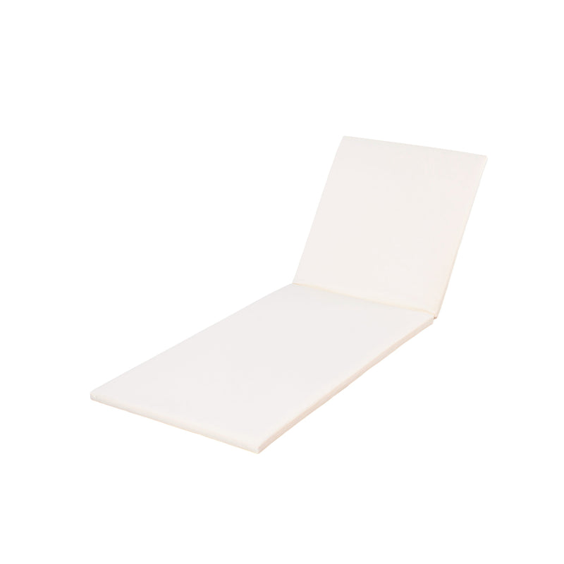 LOUNGE CHAISE SET,SPACE AVAILABLE ON ONE SIDE, ACACIA WOOD WITH WATER-RESISTANT LOUNGE CUSHIONS (CREAM & 2 INCH THICK) - MATCHING DARK GREY/LEAF COCONUT VERSION AVAILABLE