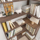 5-Tier L-Shaped Corner Bookshelf with 6 Open Shelves