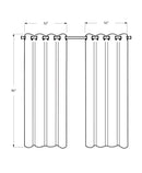 2 Pieces Set, Curtain Panel, Room Darkening, Grommet by Unique Piece Furniture
