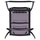 Dallas 2-shelf Curved Freestanding Home Bar Cabinet Black