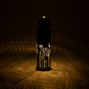 34.25'H Light Gray Metal Cutout Outdoor Water Fountain with LED Lights by HouseOfZazla